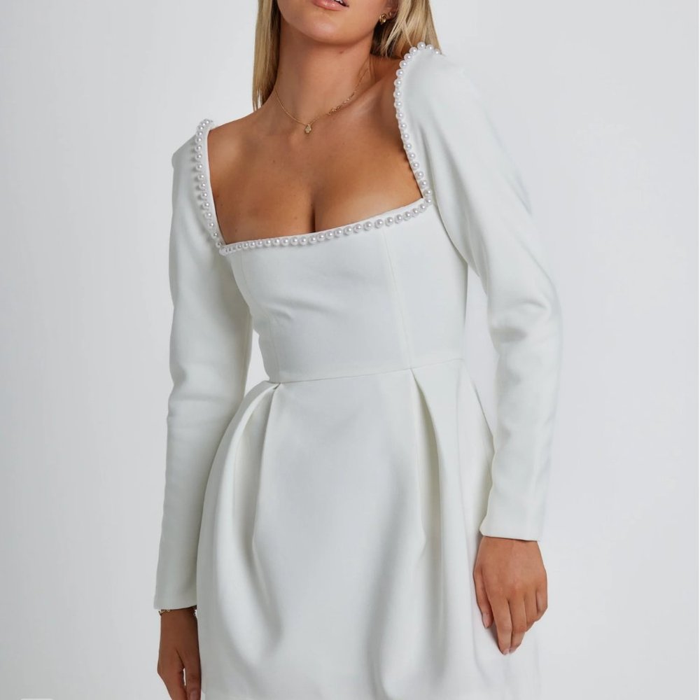 ODD MUSE - The Ultimate Muse Pearl Dress | White